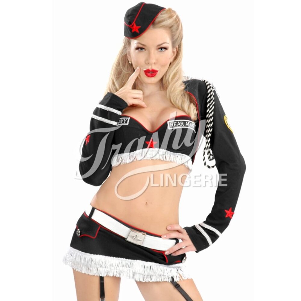 Mystery House “Rear Admiral” 4-Piece Sexy Navy Costume – Size M
